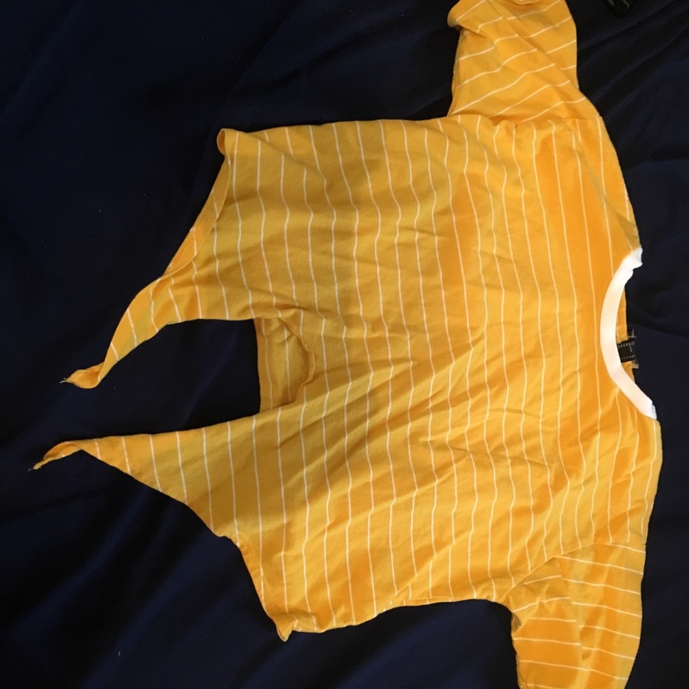 Yellow crop top